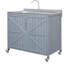 Îlot de cuisine extérieur Elara 39,4 "avec évier intégré et grand rangement-124955590