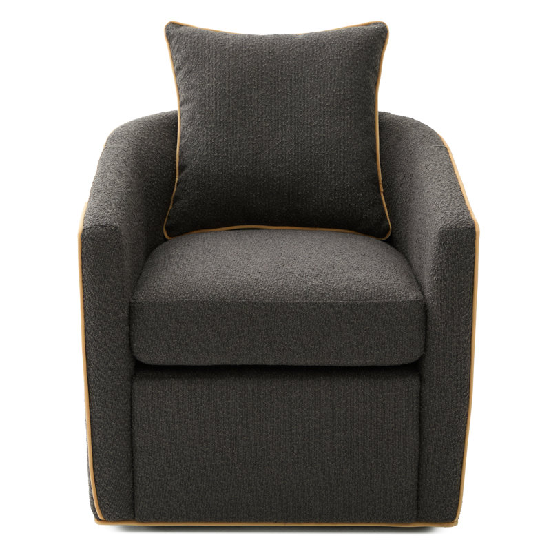 Fauteuil demi-tonneau pivotant 26,8 po, Dark Gray