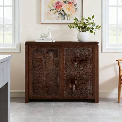 Mid Century Modern Sideboard Buffet Cabinet With 2 Outlet Holes, Ideal For Retro Storage And Versatile Use In Multiple Rooms by Bay Isle Home