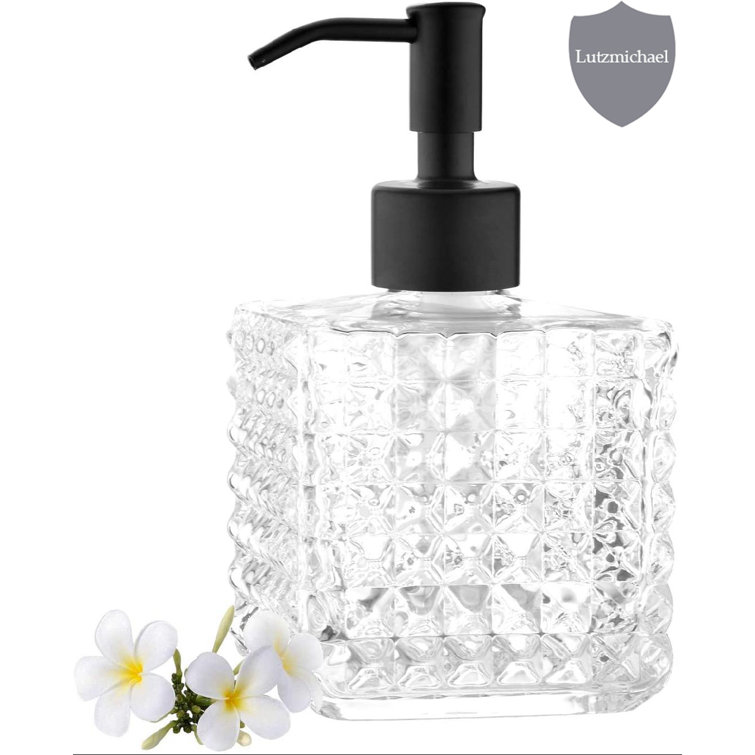 Frifoho Round Glass Soap Dispenser, Heavy Glass, Rustproof Pump - Ideal  Hand Soap Dispenser, Bathroom Soap Dispenser, Kitchen Dish Soap Dispenser,  Hand Sanitizer Dispenser