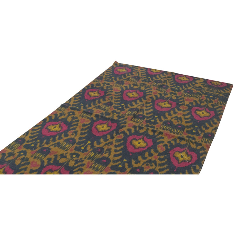 Flatweave Wool Ikat Area Rug in Multi