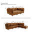 Canapé modulaire en cuir caramel 94,5 po