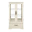 Élégante vitrine lumineuse en verre avec tablettes réglables, 2 portes, 1 tiroir et ampoule, blanc-1467737487-1470849021