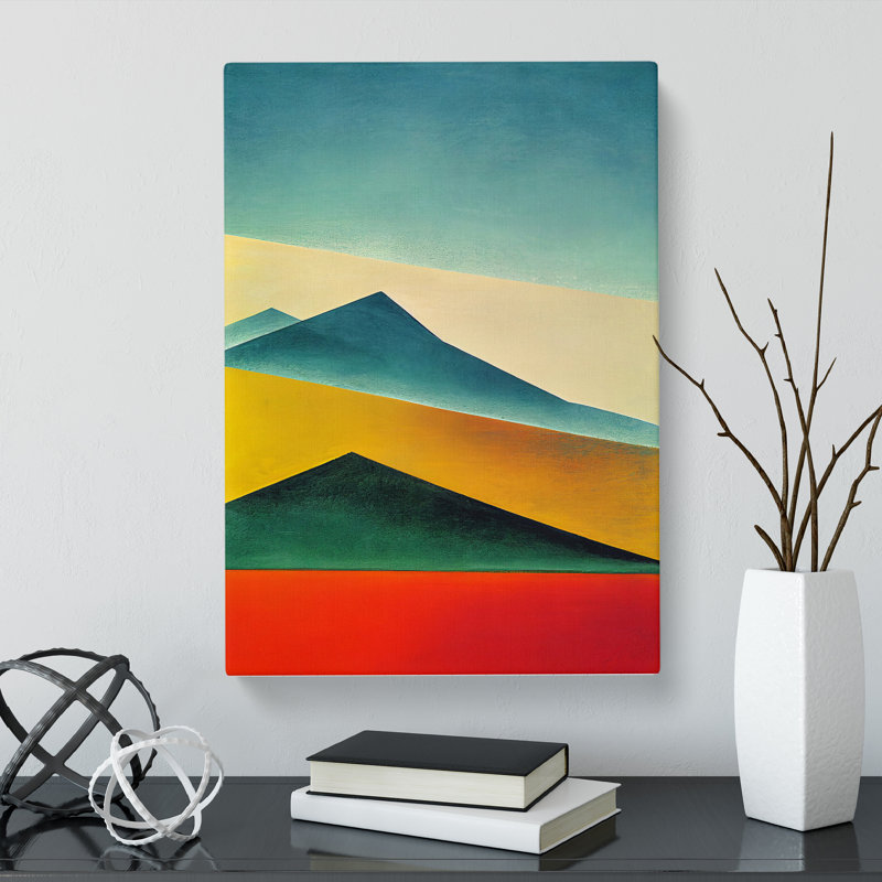 Mountain Abstract Layers - Wrapped Canvas, 76cm H x 50cm W x 3cm D