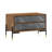 Sisemore Mid-Century Walnut & Grey Nightstand