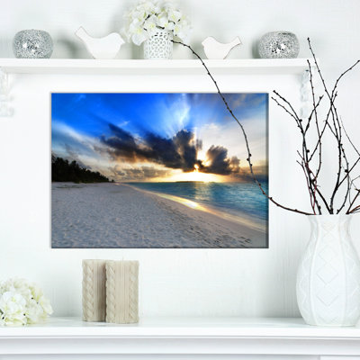Reproduction de photo sur toile tendue sable blanc