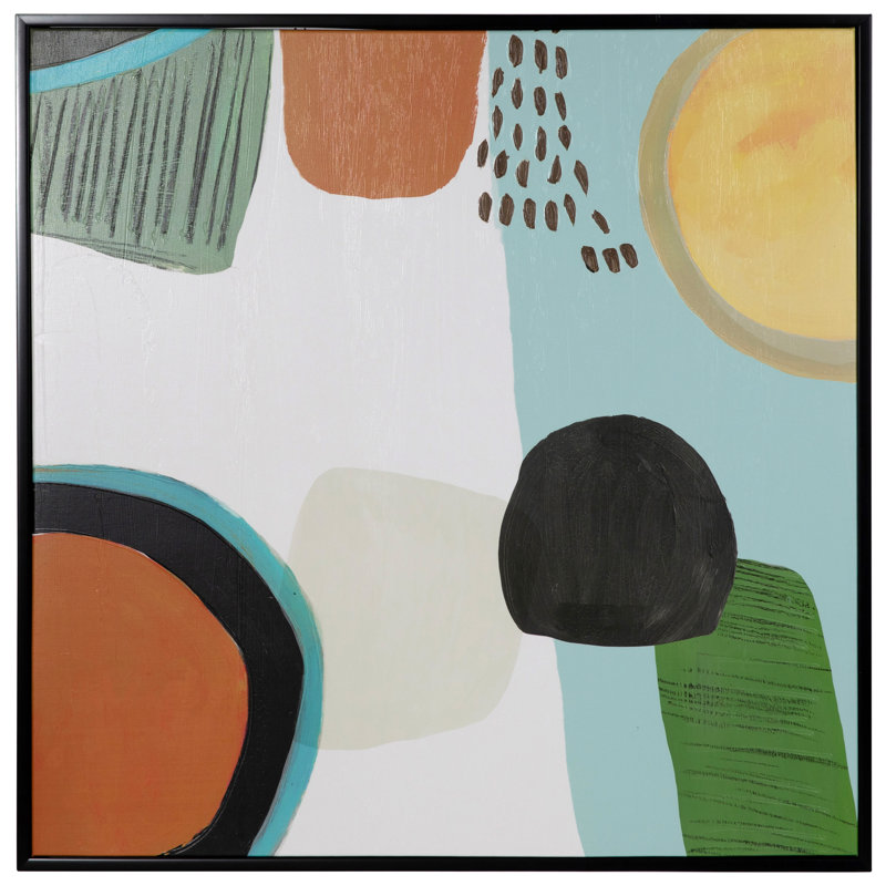 Joyous II, 30" H x 30" W, Framed Print, White