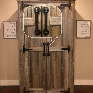 2 Sets Of Cabinet Door Pulls, 12-Inch Barn Door Handles, Towel Bar Handles, Wall Handles For The Elderly, Antique Rustic Cast Iron Handrails, Matte Black Handles.