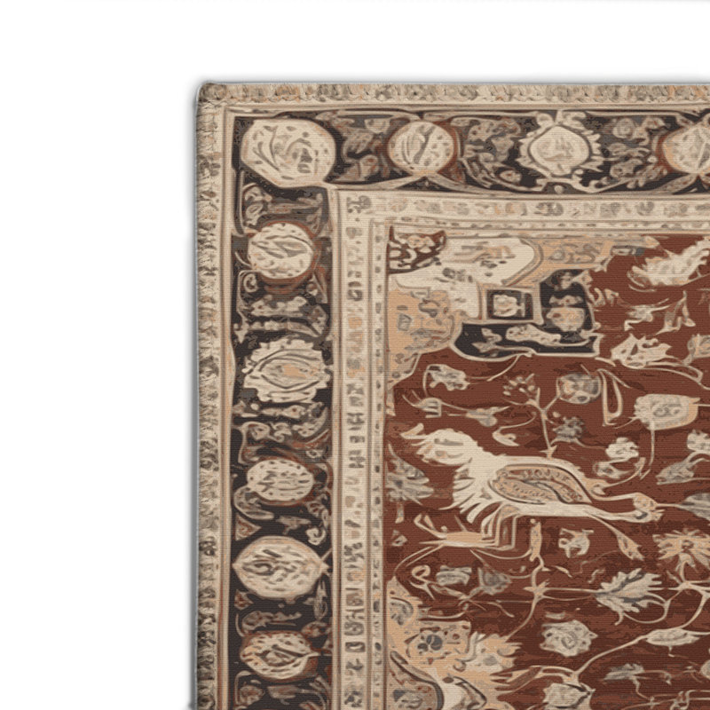 Tapis d'intérieur et d'extérieur brun Persian, Rectangulaire 2 pi x 3 pi