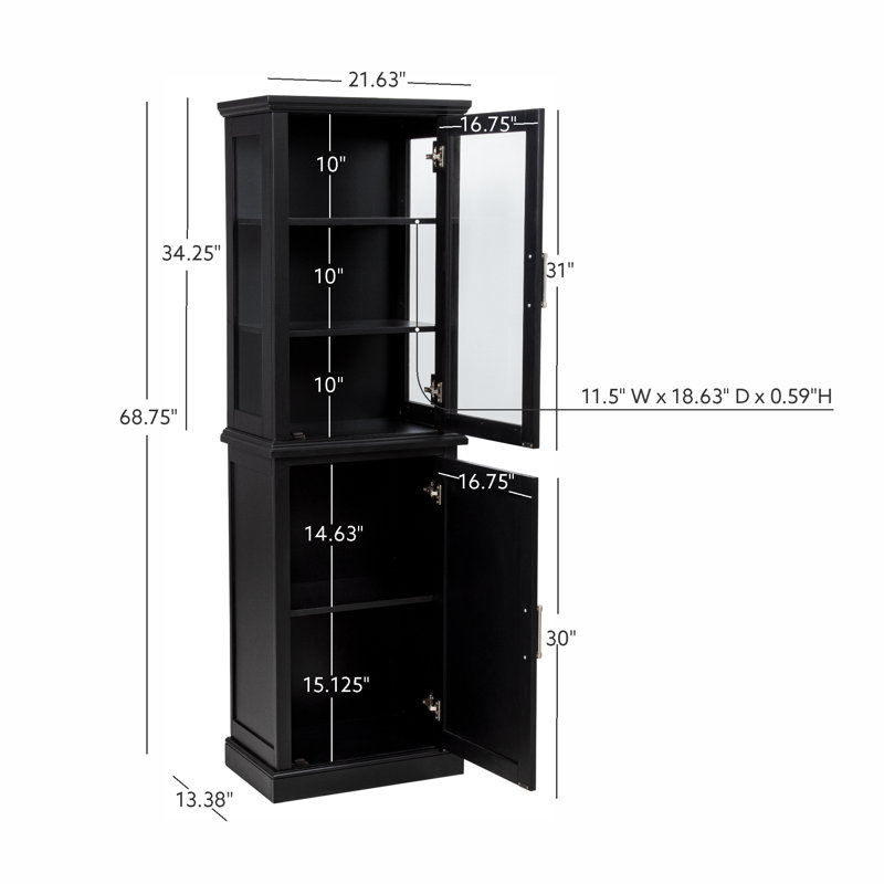 Armoire haute de salle de bain Imojen, Noir