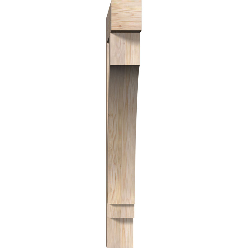 H 5,5 po x l 40 po x Support en bois / corbeau, Sapin de Douglas, H 48 po x l 5,5 po x P 40 po