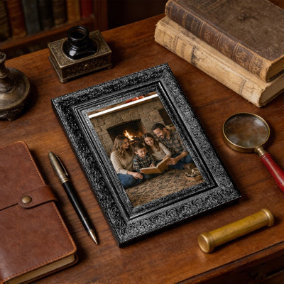 Cadre photo noir orné 1pc pour photos de salon 8 "x 10"