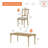 7 Piece Dining Table Set - Includes One Dining Table, Six Wood Dining Chairs, Farmhouse Dining Set, Oak-784957356