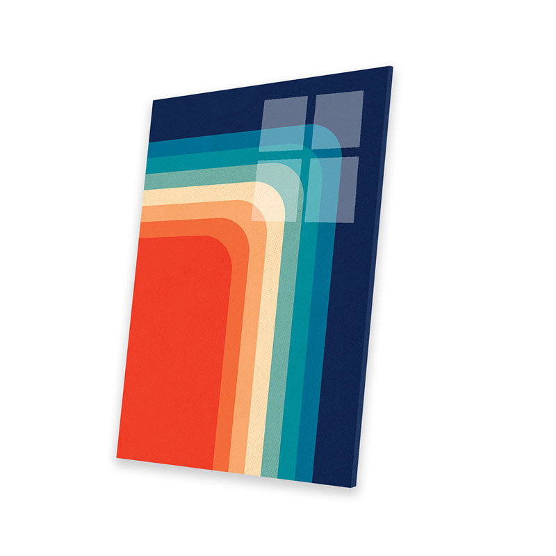 Palette de couleurs rétro des années 70 par Alisa Galitsyna - impression sans cadre, H 24 po x l 16 po x P 0,25 po