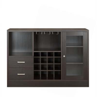 Hazen Espresso Finish Wine Cabinet III