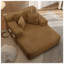 Chaise longue luxueuse en velours côtelé moelleux avec 3 coussins et coussin de printemps-162070090