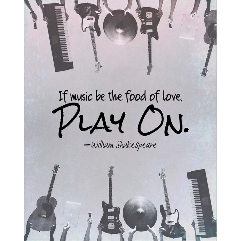 " If Music Be The Food Of Love Shakespeare Musical Instruments " by Quote Master