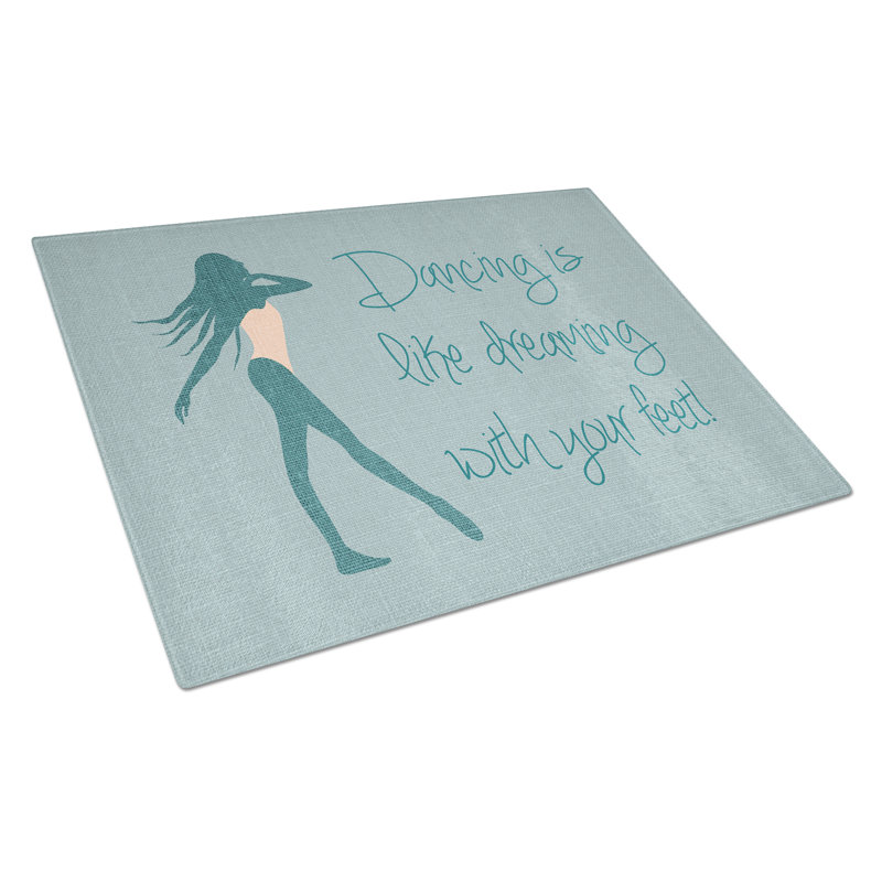 Caroline's Treasures Glass Dancing is Like Dreaming Cutting Board, Blue