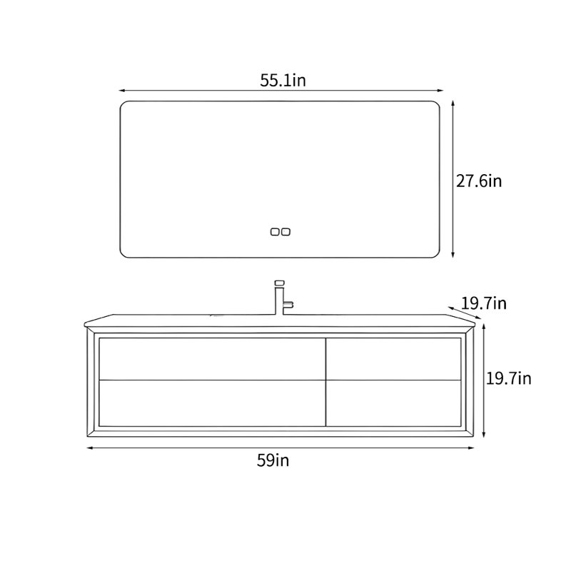 Armoire de salle de bain simple haut de gamme