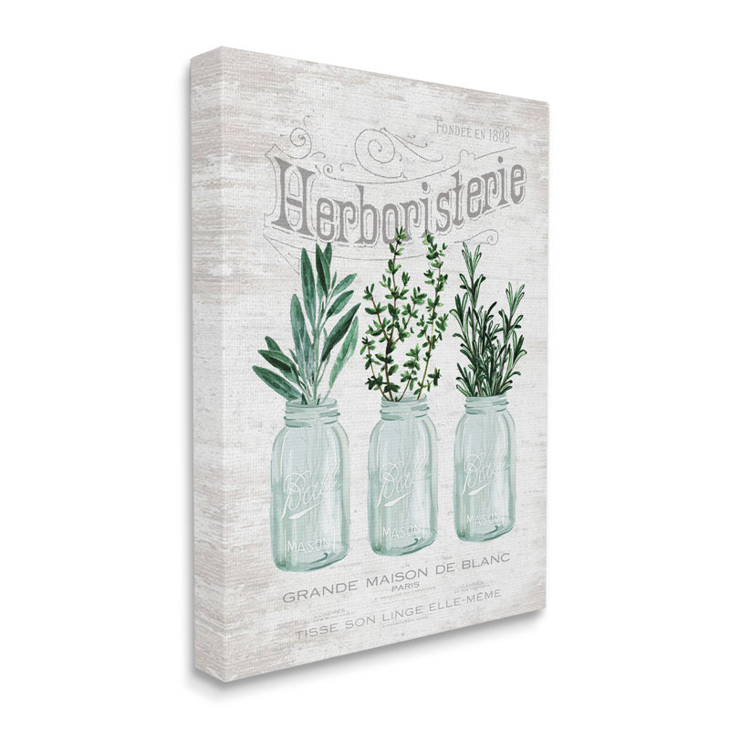 Herboristerie Kitchen Garden, H 20 po x l 16 po x P 1,5 po, Toile tendue
