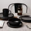 Service de table 12 pièces en grès avec tasses - va au micro-ondes et au lave-vaisselle, empilable, non toxique - service pour 3-1900328424