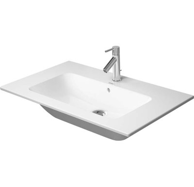 Lavabo de salle de bain vasque rectangulaire en céramique avec trop-plein Me By Starck