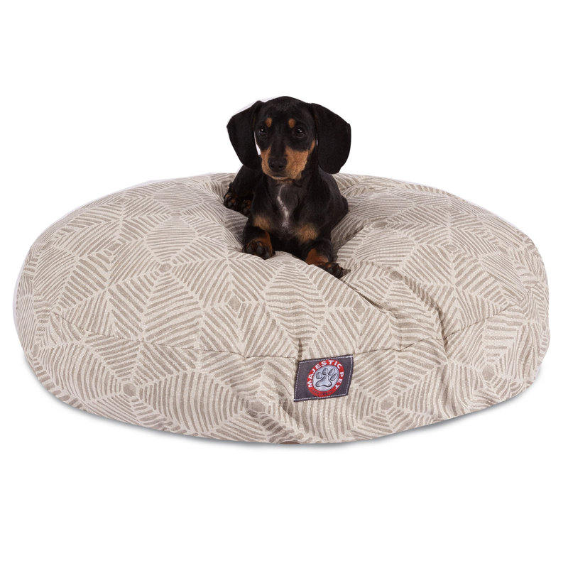 Oreiller pour chien Charlie / classique, Beige métallique, Moyen (l 36 po x P 36 po x H 5 po)
