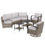 Ensemble de conversation pour 6 personnes avec chaises longues pivotantes-102343245
