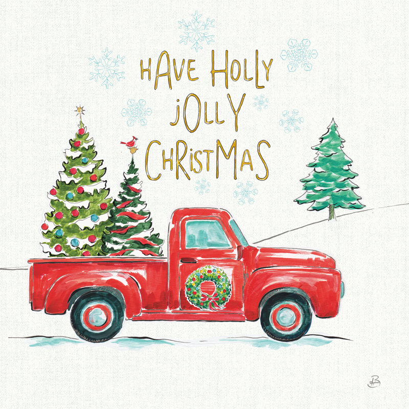 Christmas In The Country III - Wrapped Canvas Painting, 51cm H x 51cm W x 3.8cm D
