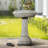 22.8in H Outdoor Bird Bath for Garden -Concrete Modern Square Birdbath
