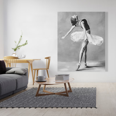 Classic ballet dancer - Black & white canvas for home decor