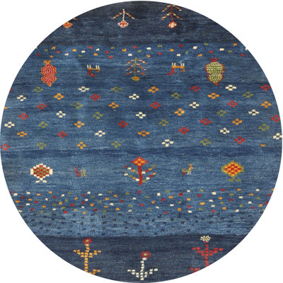 Tapis contemporain gris foncé / bleu marine Whitingham