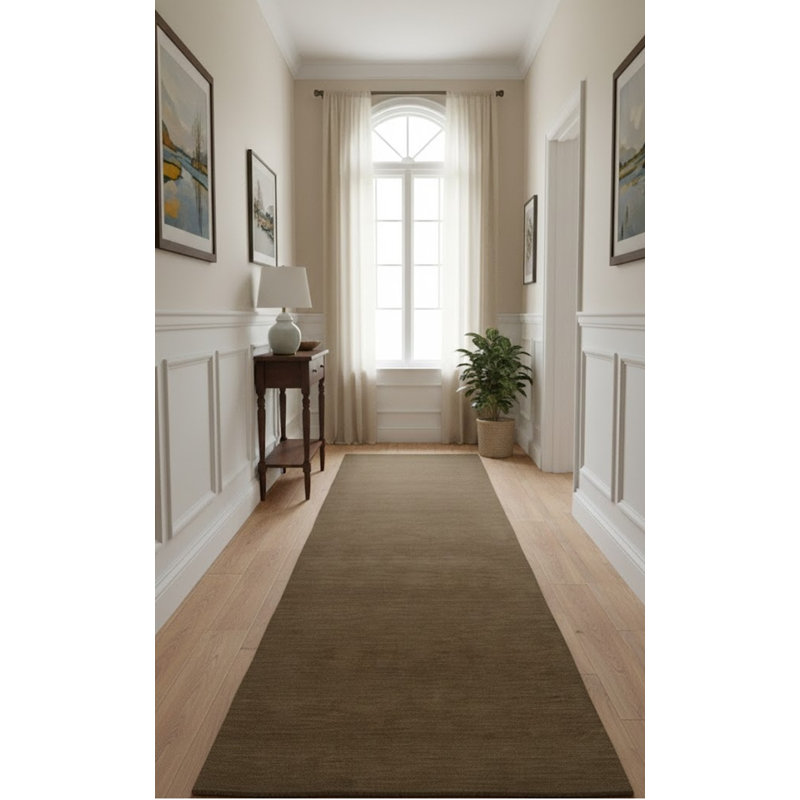 Tapis 100% laine tissé à la main Ottosson Gabbeh, de couleur unie, résistant à la décoloration et aux taches, durable, toutes tailles, fabriqué en Inde.