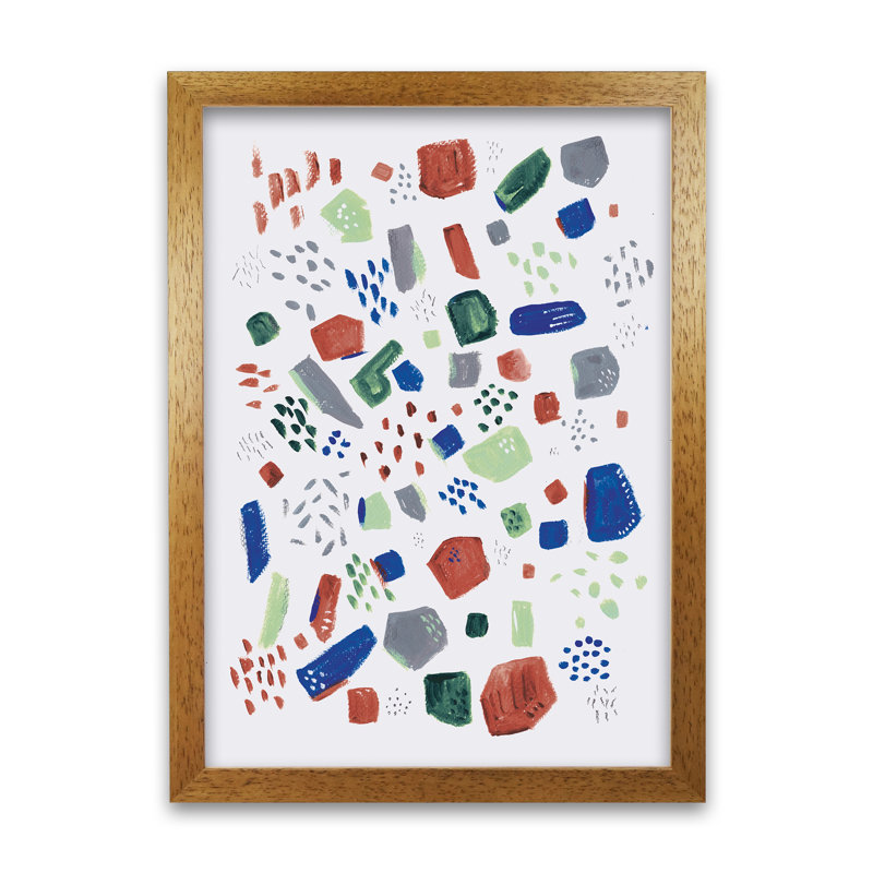 Terrazzo by Laura Irwin - Print, Oak Framed, 84cm H x 59.4cm W x 3cm D