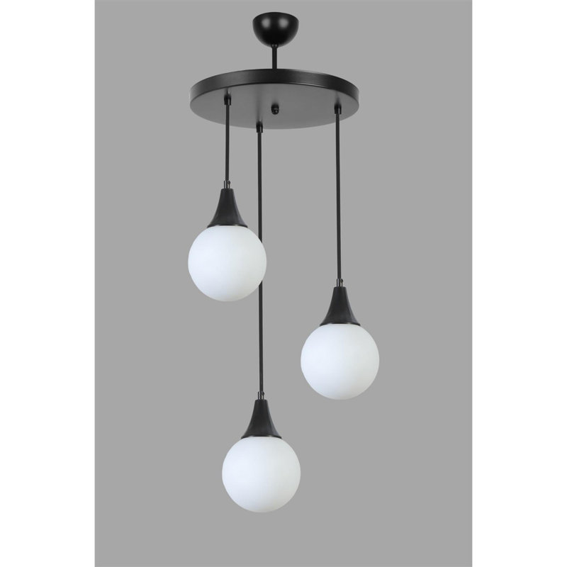Chandle Chandelier, White/Black