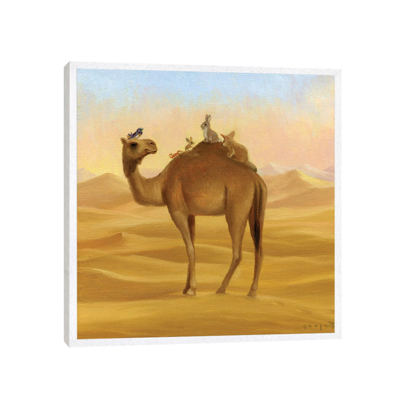 Isabella And The Sahara by David Joaquin - Gallery-Wrapped Canvas Giclée on Canvas, 66.04 cm H x 66.04 cm W, White Framed
