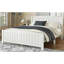 Grand lit plateforme, lit plateforme en bois massif avec lattes de soutien et structure solide, aucun sommier requis, blanc