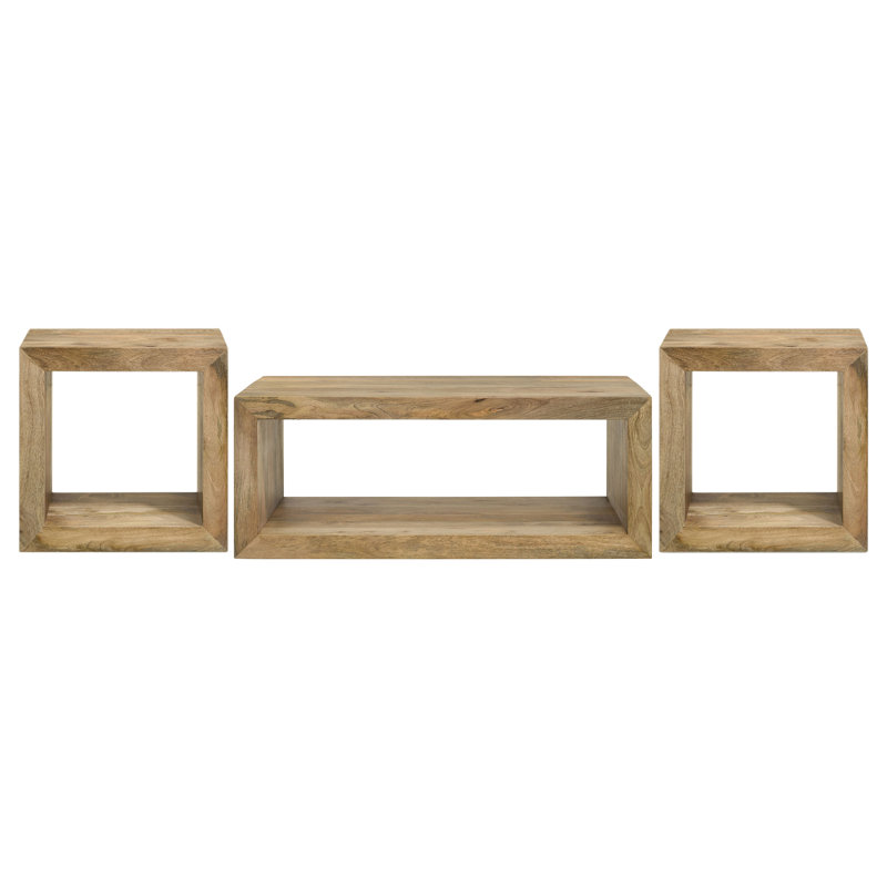 Ensemble de tables basses et de tables d'appoint 3 pièces Marico, 3 pièces: table basse, 2 tables de bout