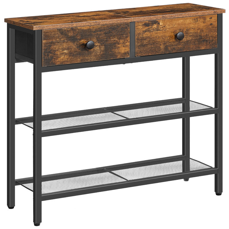 29.5" Entryway Console Table with Drawers, Brown