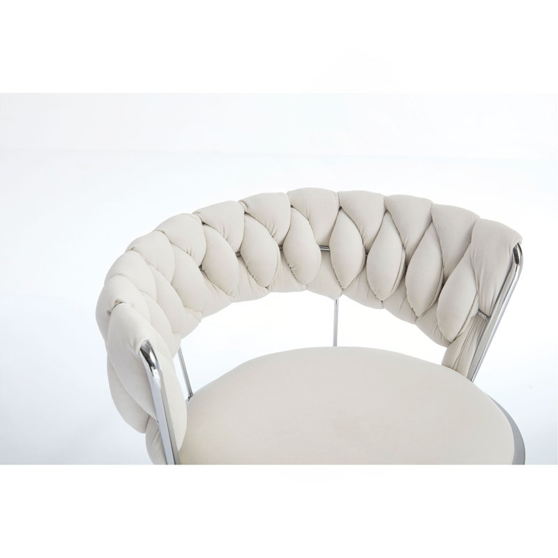 Ensemble de 2 tabourets de bar, avec repose-pieds chromé et base pivotante en velours à hauteur réglable et tabouret de bar simple chromé