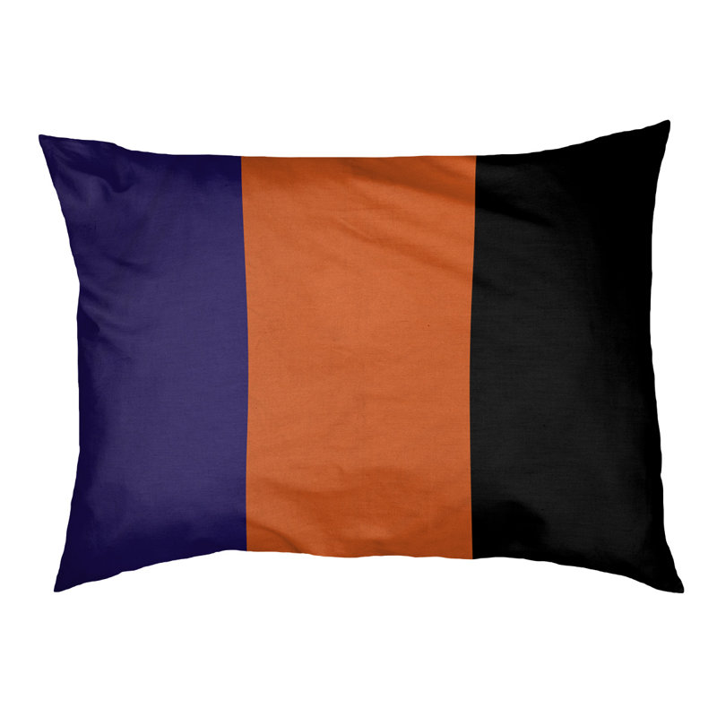 Coussin Atlanta, Moyen (l 28 po x P 18 po x H 9,5 po), Purple/Orange/Black