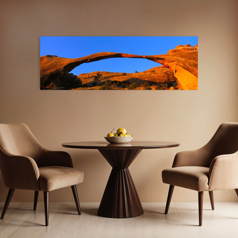 Arches National Park, Utah, États-Unis, art contemporain contemporain, paysage tranquille, H 16 po x l 48 po