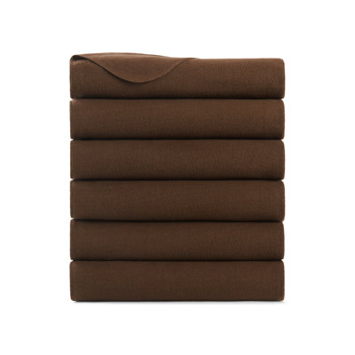 Arkwright Ultra Soft Cozy Polar Fleece 50x60 Throw Blankets - Pack of 6