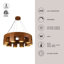 Lustre Bosco 35 po en bois massif avec DEL à intensité variable et fini chêne naturel-1298954985