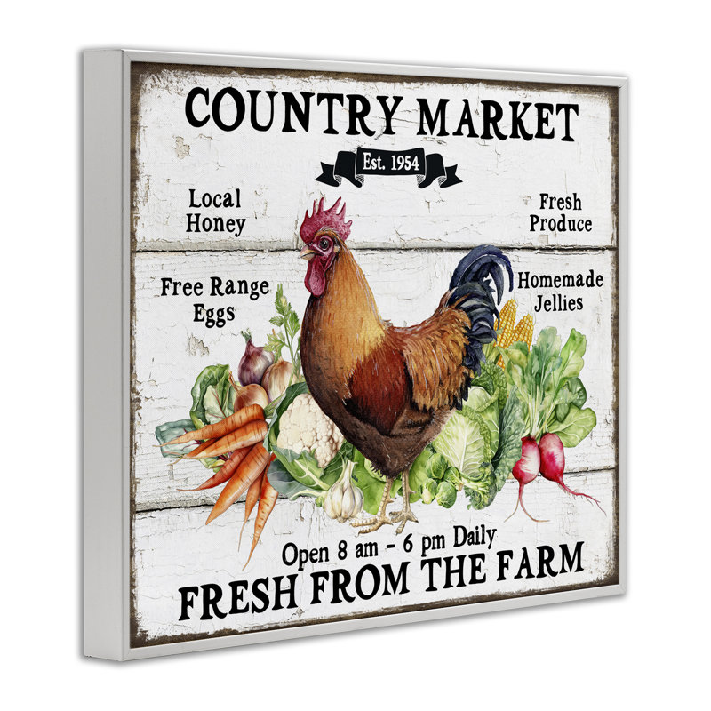 Art de giclée de légumes du marché champêtre par Creatif Belle, H 11 po x l 14 po