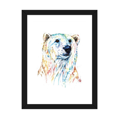 Portrait d'un ours polaire par Lisa Whitehouse - impression d'art graphique