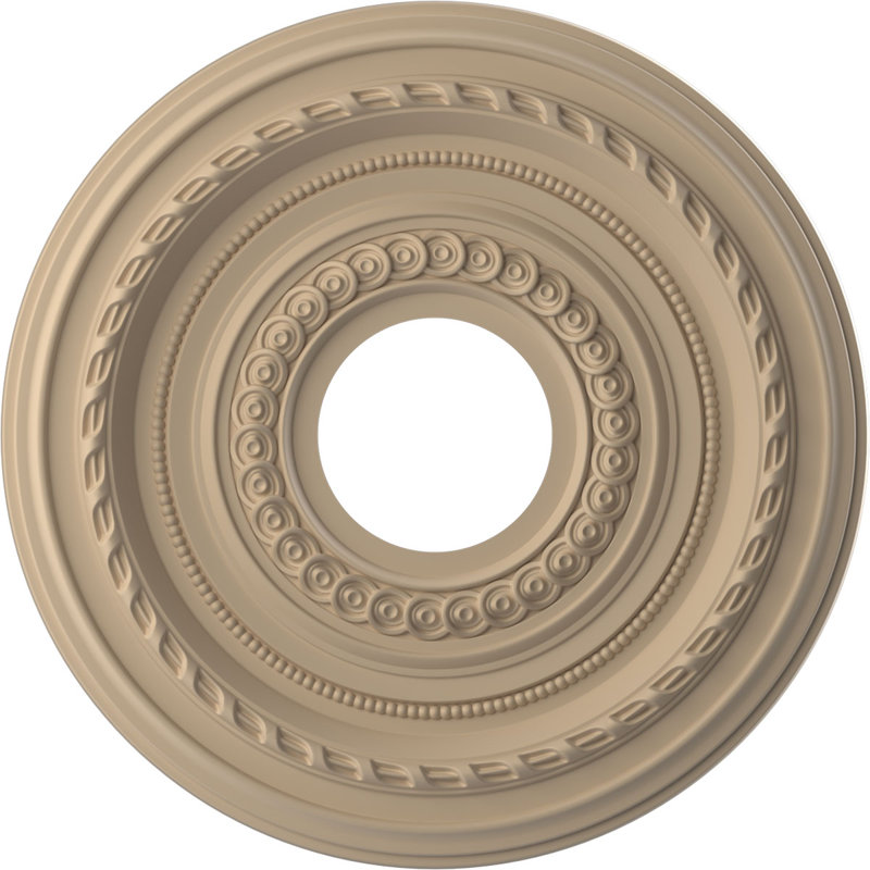 Médaillon Cole en PVC thermoformé pour plafond, Inachevé, H 13 po x l 13 po x P 0,75 po