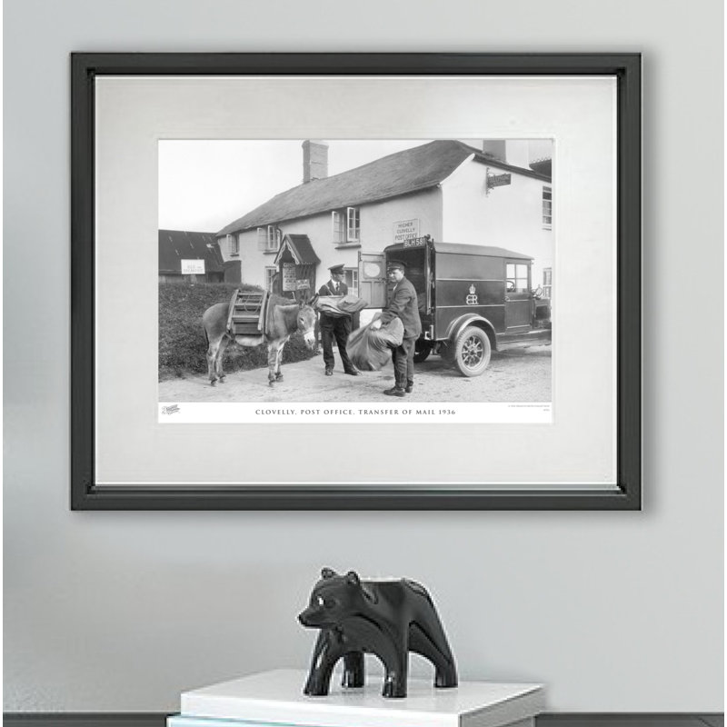 Clovelly, Post Office, Transfer Of Mail 1936 - Single Picture Frame Print, 45cm H x 60cm W x 2.3cm D