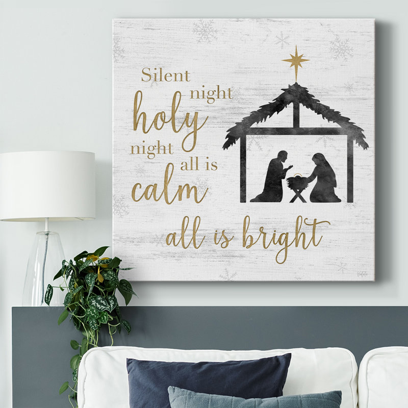 " Silent Night ", 24" H x 24" W x 1.5" D