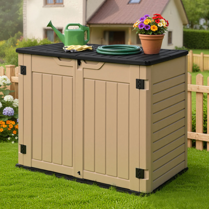 4.25 ft. W x 2.4 ft. D Resin Storage Box-270 Gallon, Brown